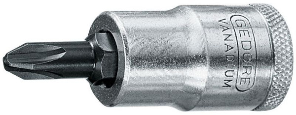GEDORE schroevendraaierbit 1/2'' voor kruiskopschroeven PH 2, 6656650