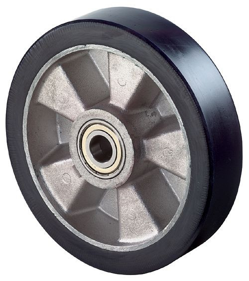 BS Rollen polyurethaan wiel, wielbreedte 40 mm, wiel-Ø 125 mm, draagvermogen 225 kg, gegoten polyurethaan 78 Shore A, wiellichaam aluminium, kogellagers, B91.125
