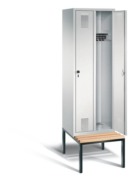 C+P Evolo garderobe, H2090xB610xD815mm, kleur: lichtgrijs, 48050-20 S10000