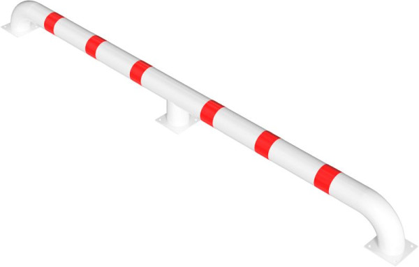 Schake vrachtwageninstaphulp, recht, gemaakt van Ø152,4x2,9mm ronde buis, totale lengte: ca. 3600mm, voor pluggen, thermisch verzinkt en wit gecoat, 40157GB