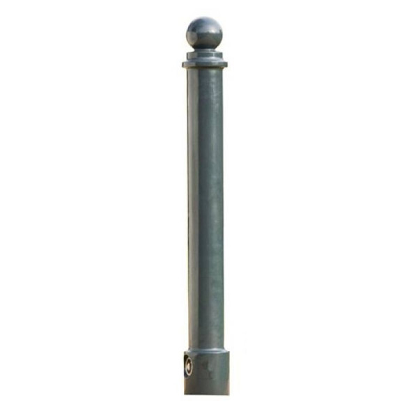 Stone HGS stijl tuinpaal -Eris-, afneembaar met 3p technologie, (zeshoekig slot), inclusief bodemhuls, RAL 9005 diepzwart, 24987-07