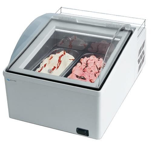 gel-o-mat Mobile Eisvitrine, Modell Icepoint 2, 4x2,5 oder 2 x 5 Liter, 1630.2.0