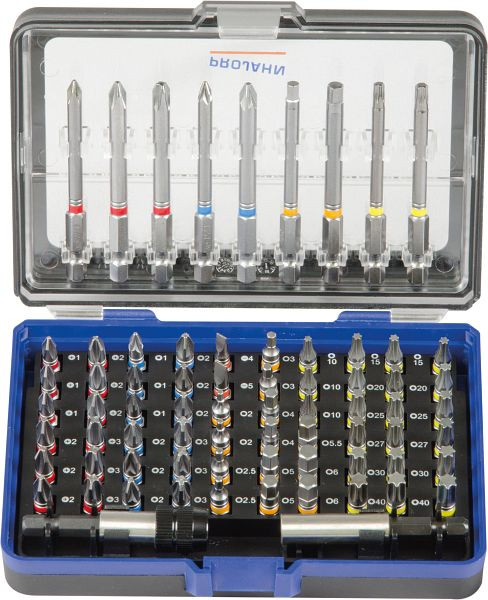 Projahn 1/4" bitdoos met gemarkeerde bits 71 stuks, 4090