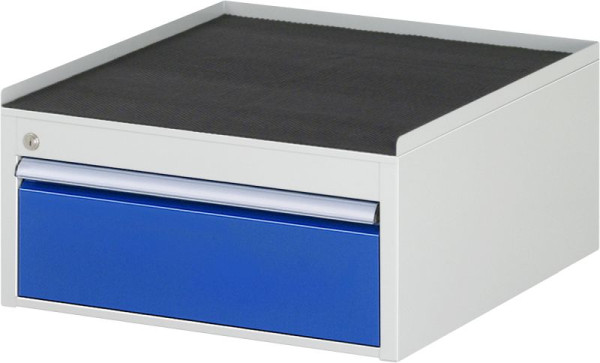 RAU ladekast serie 7000, B580xD650xH285mm, lade: 1xH180mm, metalen onderstel met 3-zijdige rolrand en antislipmat, 03-L1.0A-MT.11