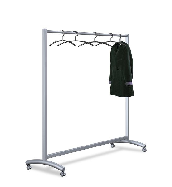 Kerkmann Event kledingrek, B 1780 x D 530 x H 1710 mm, aluminium zilver/chroom, 31603014