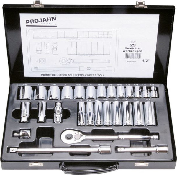 Projahn 1/2" inch dopsleutelset 28 delig, 4028