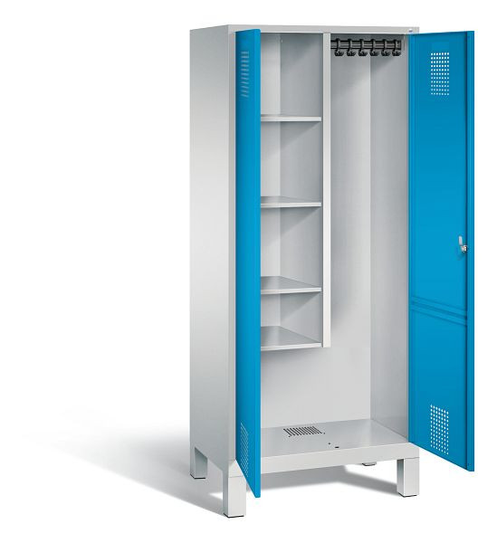 C+P reinigingsmiddelenkast Evolo, H1850xW810xD500mm, kleur: lichtgrijs/lichtblauw, 48110-02 S10066