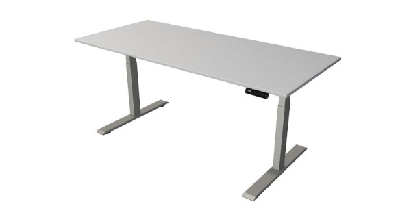 Kerkmann sta-/zittafel B 1800 x D 800 mm, zilver, elektrisch in hoogte verstelbaar van 630 - 1270 mm, lichtgrijs/zilver, 10276711