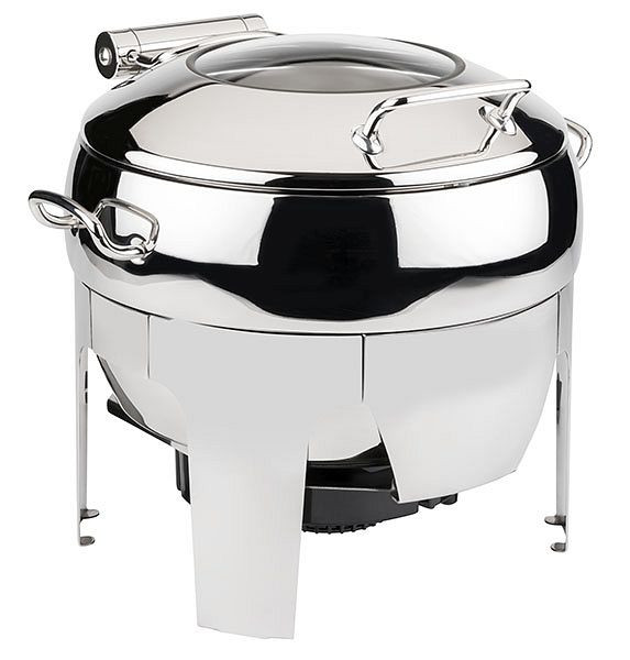 APS Chafing Dish rond, 48 x 42 cm, hoogte: 39 cm, roestvrij staal, - EASY INDUCTION -, 1 frame, 1 waterbak, 12325