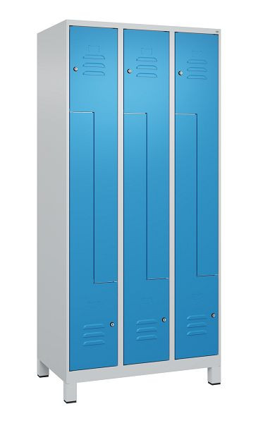 C+P Z-Spind Classic PLUS, C Z-Spind, Classic PLUS, voeten, 6 vakken, 1950x900x500mm, 7035/5012, cilindersloten, 080013-306 S10019