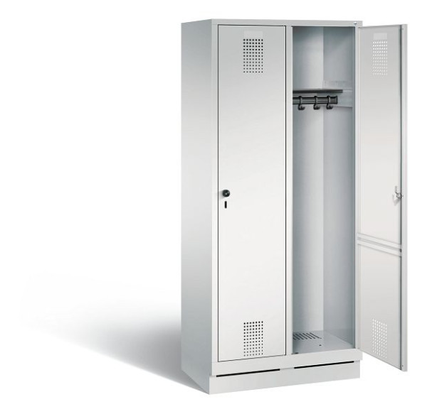 C+P Evolo kleerkast, H1800xB810xD500mm, kleur: lichtgrijs, 48020-22 S10001