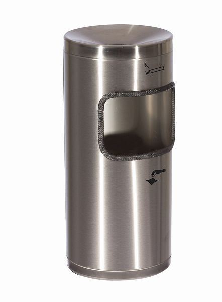 TKG afval-asbak combinatie RONDO KOMBI wandmodel RVS, 360042