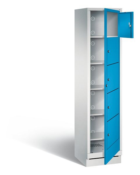 C+P wasautomaat Evolo, H1800xB420xD500mm, kleur: lichtgrijs / lichtblauw, 48160-105 S10031