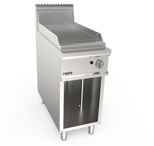 Saro gasgrillplaat 400mm breed vrijstaand apparaat gegroefd LQ, 423-8630