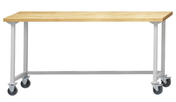 ANKE werktafel; mobiel; 2000 x 800 mm; RAL 7035