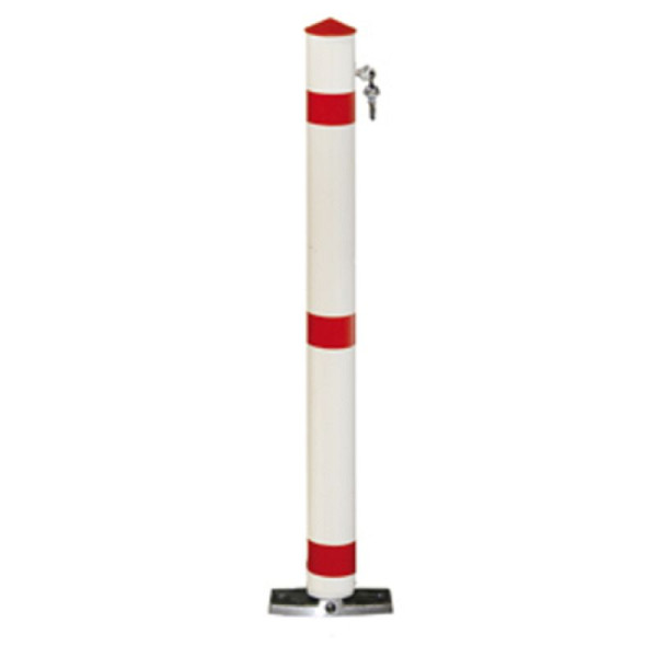 Stein HGS HGS slagboom -Acero- Ø 76 mm, met automatische lift, met profielcilinder, verschillende sleutels, geel met 3 zwarte reflecterende strips, 13546-sg
