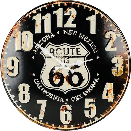 Technoline "Route 66" quartz wandklok, metaal, afmetingen: Ø 40 cm, WT 5010
