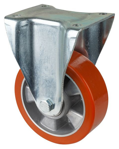BS Rolls Zwaarlastwiel, bokwiel, wielbreedte 50 mm, wiel-Ø 150 mm, 550 kg, polyurethaan gegoten 95 Shore A, aluminium, kogellager, N110.B90.154