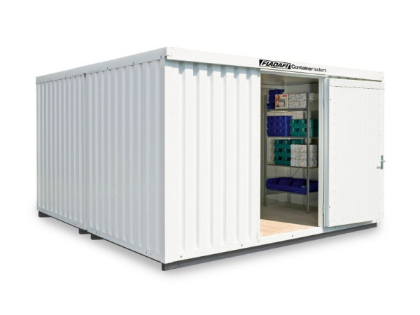 FLADAFI materiaalcontainercombinatie, model IC 1440, geïsoleerd, 4.050 x 4.340 x 2.500 mm