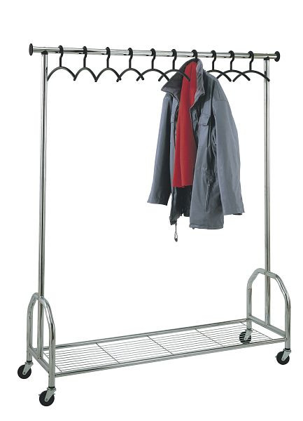 Kerkmann garderobewagen Chromo, B 1510 x D 450 x H 1790 mm, chroom, 31601683