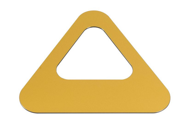 Design afvalbak PURE ELEGANCE deksel + pictogram geel, B 380 x D 380 x H 5 mm, 392016