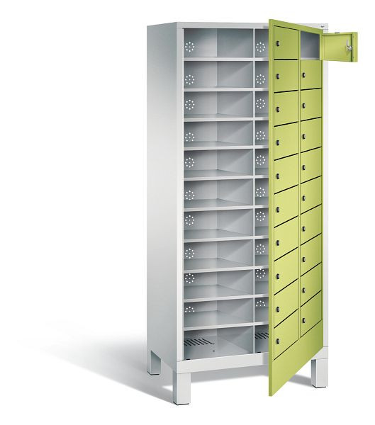 C+P wasverzamelkast Evolo, H1850xW810xD500mm, kleur: lichtgrijs / virid groen, 48060-210 S10071