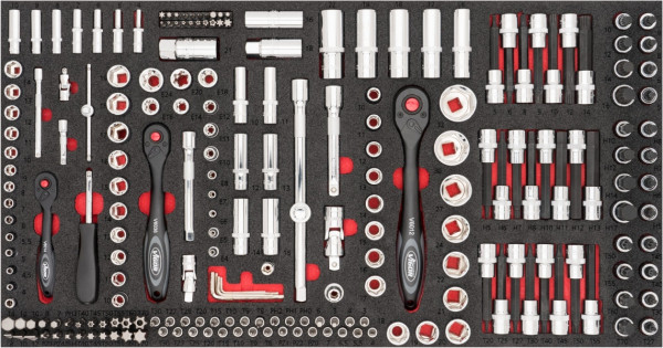 VIGOR dopsleutelgereedschapset voor Serie XL, aantal gereedschappen: 219, V4586