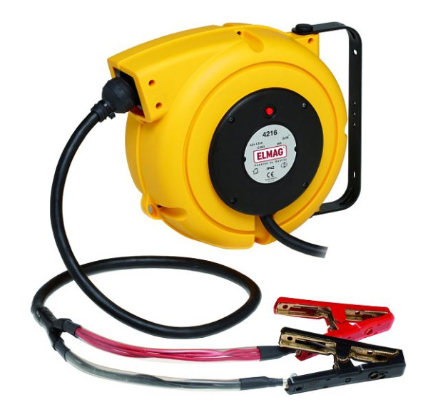 ELMAG Automatische kabelhaspel voor het opladen van batterijen ZECA, 4216, 4, 5+1,5 meter, 2x9mm², IP42, 44270