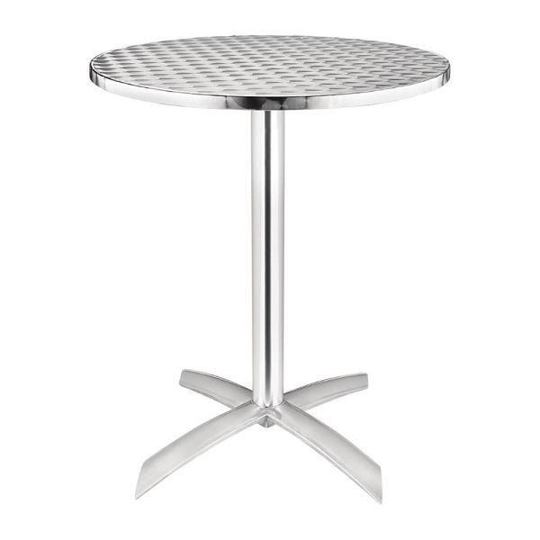 Bolero klaptafel rond RVS 1 poot 60cm, U423