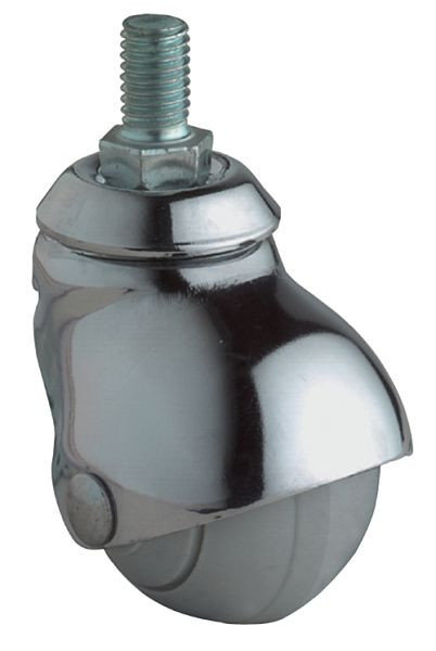 BS Rollen zwenkwiel, wielbreedte 40 mm, wiel-Ø 40 mm, draagvermogen 30 kg, hoogte 59 mm, stelschroef M10x15 mm, VE 8 stuks, F50.040
