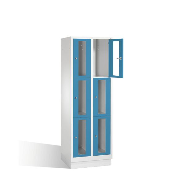 C+P lockerkast Classic, H1800xB610xD500mm, kleur: lichtgrijs / lichtblauw, 8020A203 S10003