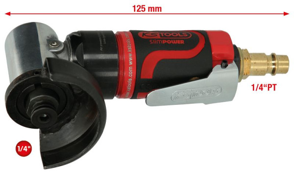 KS Tools 1/4" SlimPOWER mini-persluchtstaafdoorslijpmachine, kort, 515.5550