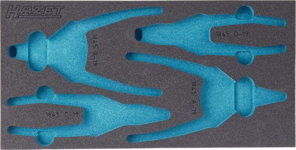 Hazet 2-componenten zachtschuiminleg, voor 163-124/4, afmetingen / lengte: 342 mm x 172 mm, 163-124L