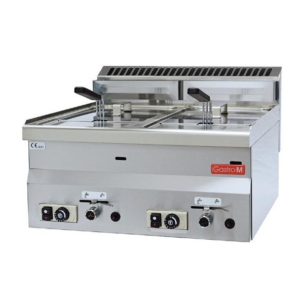 Gastro M gas dubbele friteuse 60/60FRG 2 x 8L, GL907
