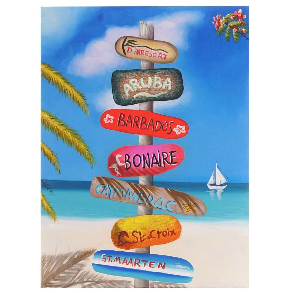 Mendler olieverf straatnaambord, 100% handgeschilderde muurschildering XL, 100x75cm, 44730