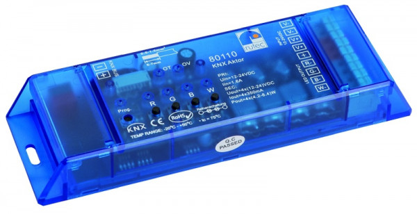 rutec Projekt KNX actuator 350mA monochroom / multicolor KNX actuator 4x1 kanaal 4 adressen, PHZ110