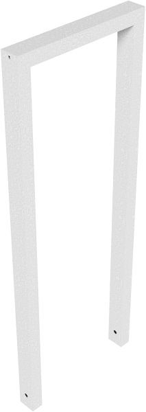 Schake leunbeugel van rechthoekige staalbuis, 60 x 40 mm, zonder dwarsbalk, totale breedte: 450 mm, thermisch verzinkt, 456_045
