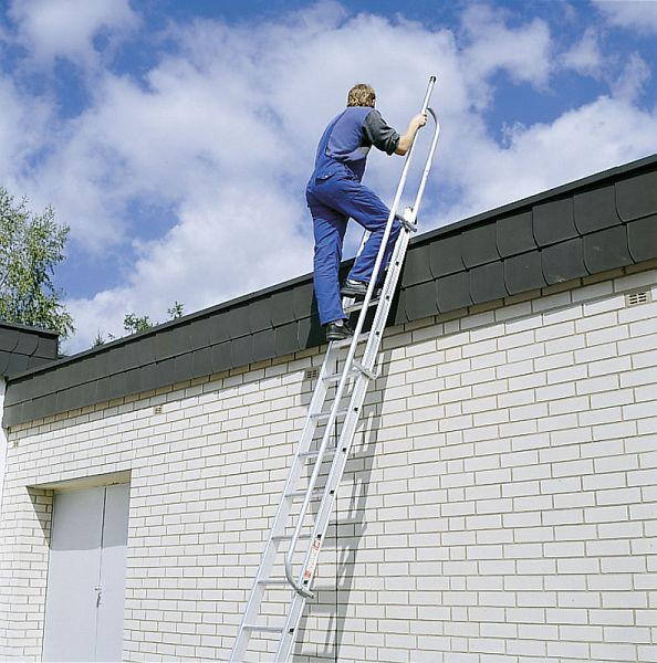 Euroline leuning met uitstaphulp voor ladders van 12-15 treden, 4991004