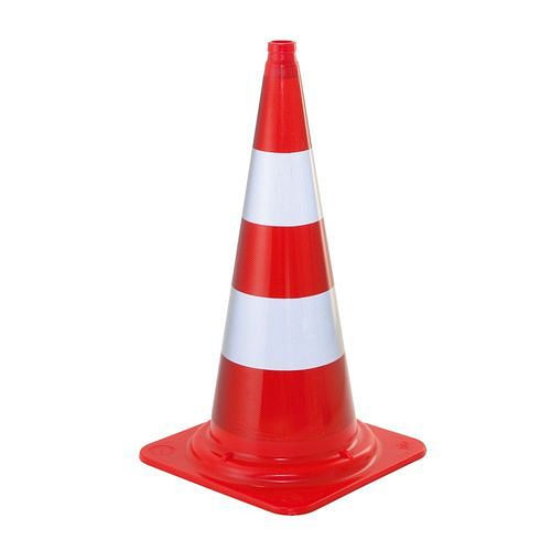 Moravië verkeerskegel, volledig rood-wit reflecterend, volgens TL verkeerskegel, hoogte 750 mm, type A, 311279