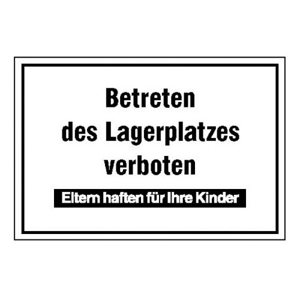 Stein HGS HGS informatiebord ter identificatie van het bedrijf, het betreden van de opslagruimte is verboden, 11.5111