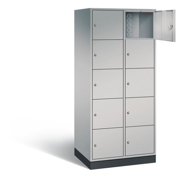 C+P XL lockerkast Intro, H1950xW820xD590mm, kleur: wit aluminium, 8570-203 S10036