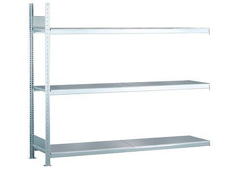 Schulte breedvakstelling met stalen legborden, aanbouwveld, 3 opbergniveaus, vakbreedte 1500 mm, 1506 x 436 x 2000 mm, 278863