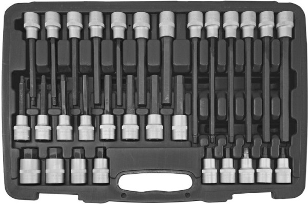 SW-Stahl schroevendraaierbits, 1/2", binnenzeskant, 5-19 mm, 30 stuks, 04923L