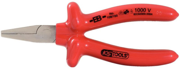 KS Tools 1000V platbektang, korte bek, 160 mm, 117.1298