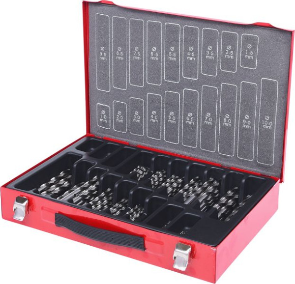 KS Tools HSS-G spiraalborenset, 170-delig, 1-10 mm, 330.2640