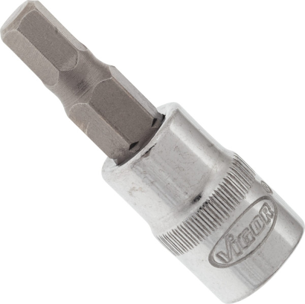 VIGOR schroevendraaierbit, hol vierkant 6,3 mm (1/4 inch), binnenzeskantprofiel, 5 mm, V2432N