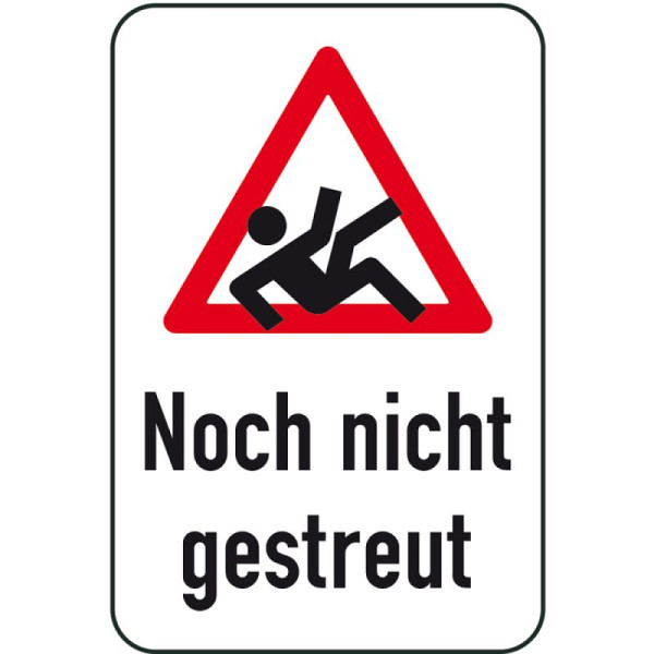 Steen HGS winterbord/verkeersbord Nog niet uitgespreid, 400x600mm, 14727