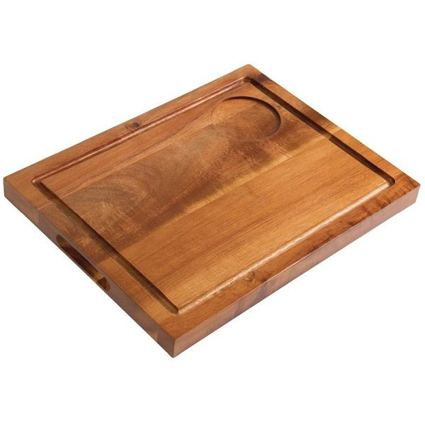 Olympia steakboard acaciahout met uitsparing 31 x 24cm, DP139