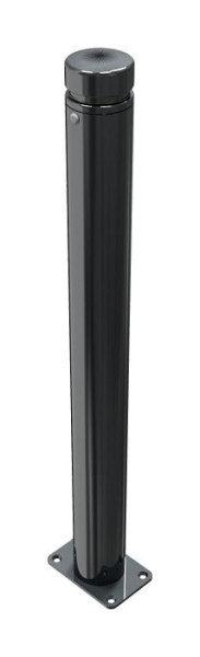 Schake-stijlpaal serie 482B Ø 82 mm, stationair, voor plugbevestiging met voetplaat 100 x 150 mm, zonder slot, zonder oog, 482PB