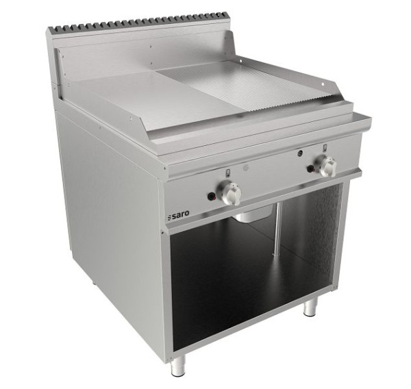 Saro gasgrillplaat 800mm breed vrijstaand apparaat 1/2+1/2 LQ, 423-8645